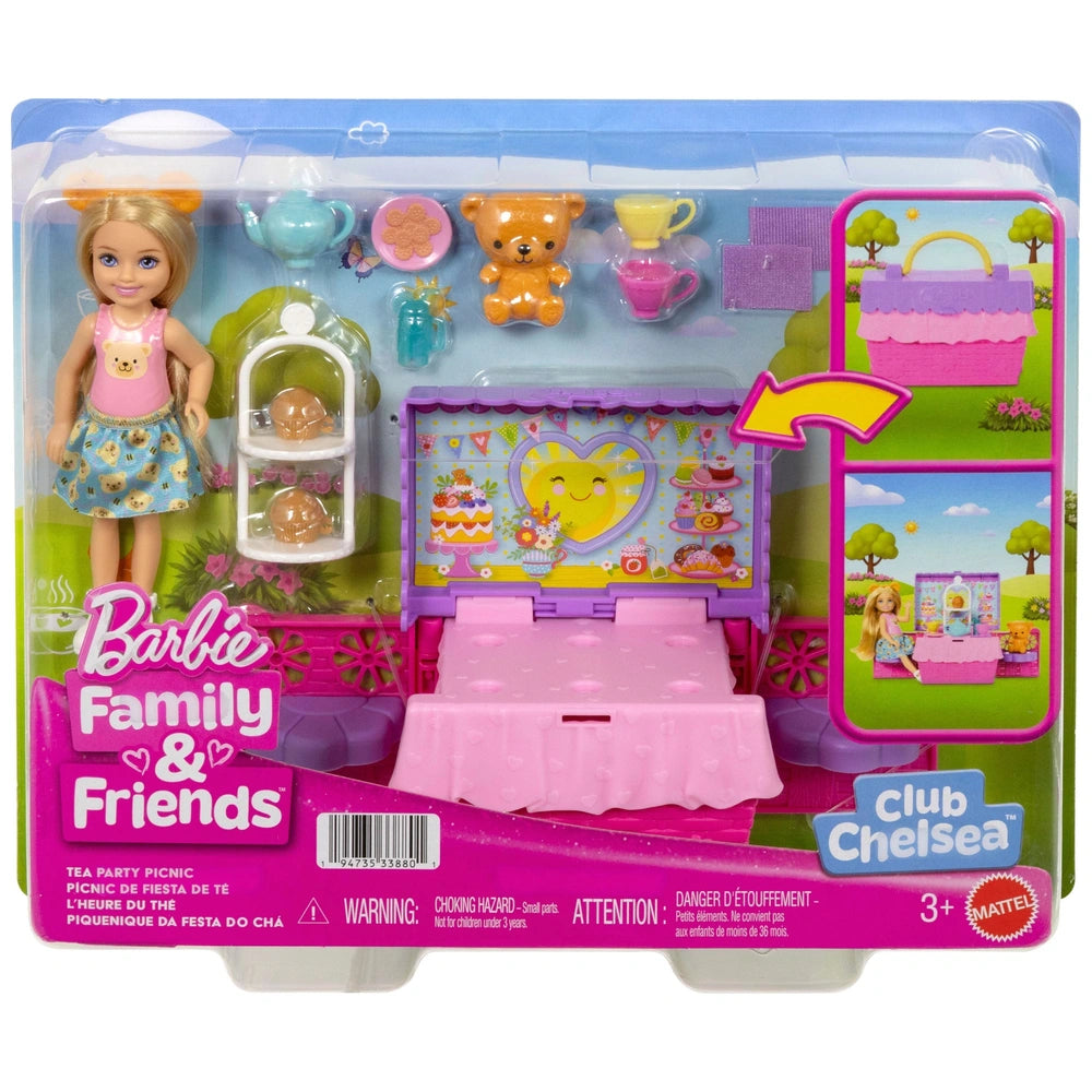 Barbie Family & Friends Playset Tea Party Picnic With Chelsea Doll