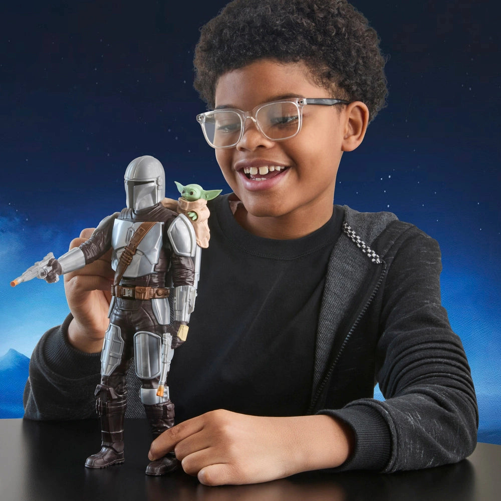 Star Wars The Mandalorian & Grogu Bounty Blaster, 11-Inch Action Figure With Sound Effects & Phrases