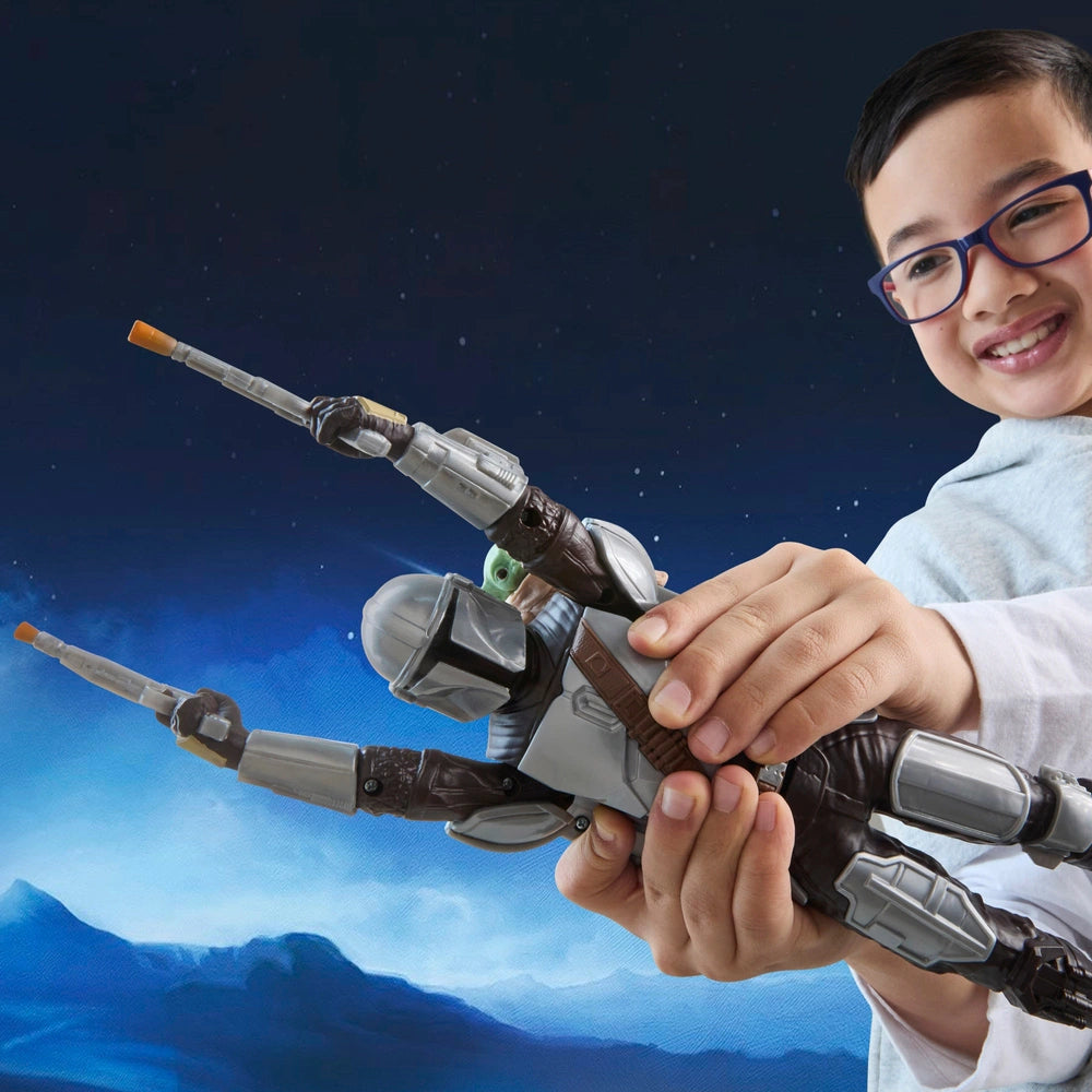 Star Wars The Mandalorian & Grogu Bounty Blaster, 11-Inch Action Figure With Sound Effects & Phrases