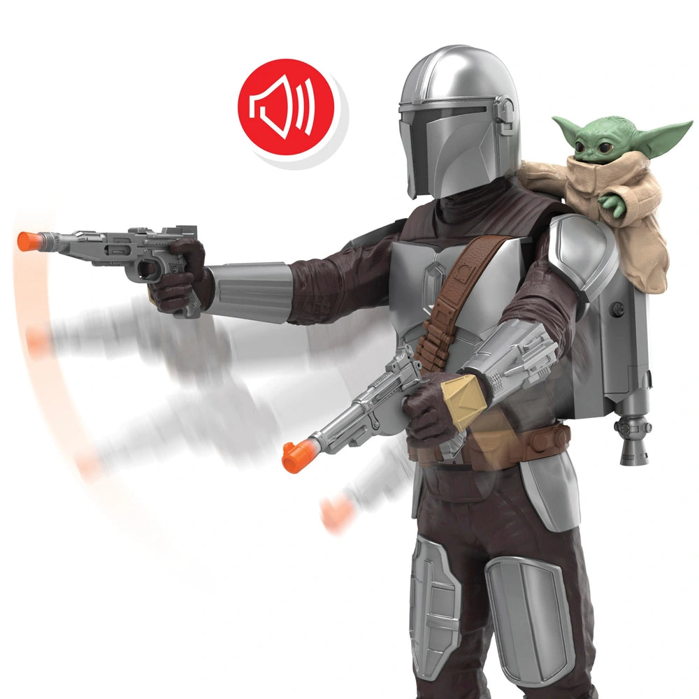 Star Wars The Mandalorian & Grogu Bounty Blaster, 11-Inch Action Figure With Sound Effects & Phrases