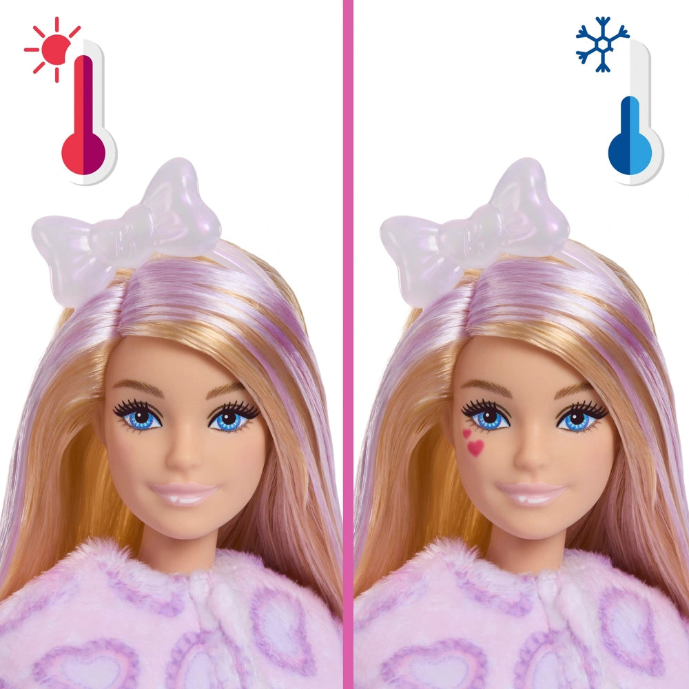 Barbie Cutie Reveal Cuddly Series Purple Kitten Doll