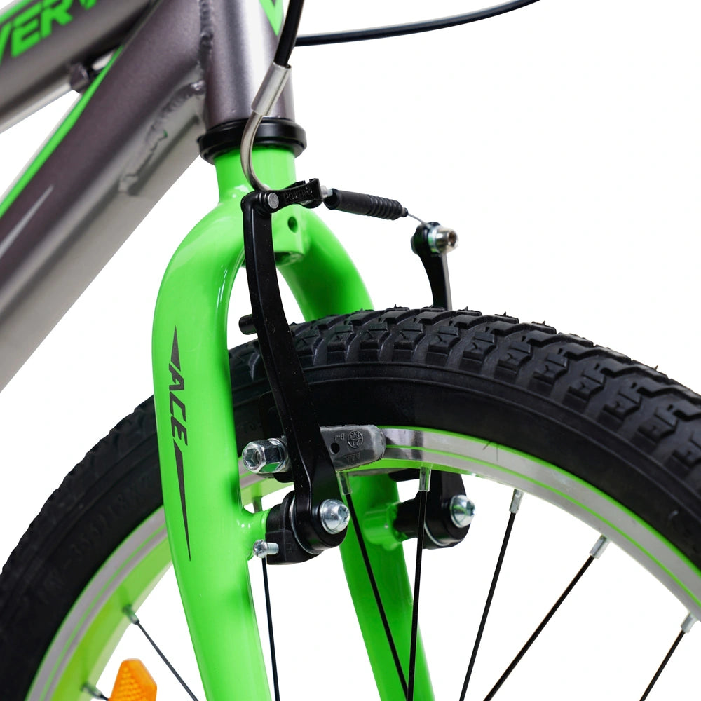 18 Inch Verve Ace Junior Bike Silver & Green