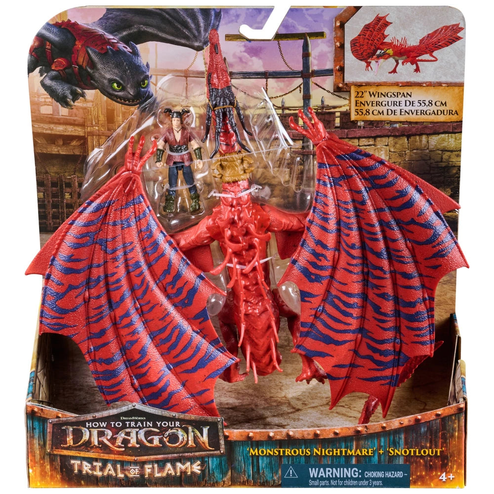 Dreamworks How To Train Your Dragon Action Figures Monstrous Nightmare & Snotlout 2 Pack
