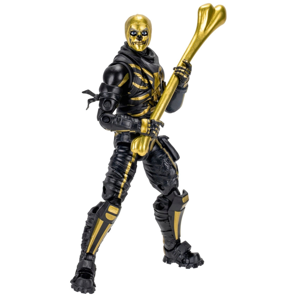 Fortnite Legendary Skull Trooper (Gilded) - 6-Inch Articulated Figure With Harvesting Tool, Back Bling, And Code For Bonus Virtual Item