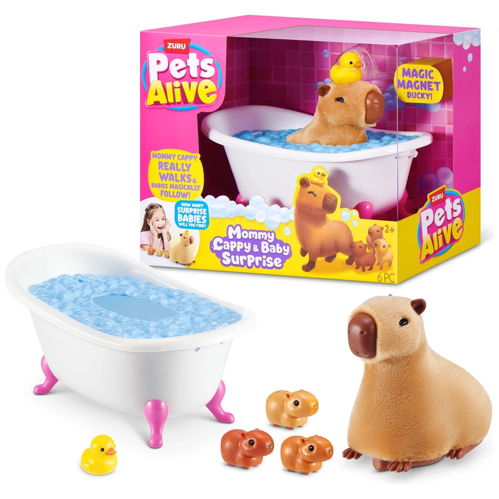 Pets Alive By Zuru Mommy Capybara And Baby Surprise Set