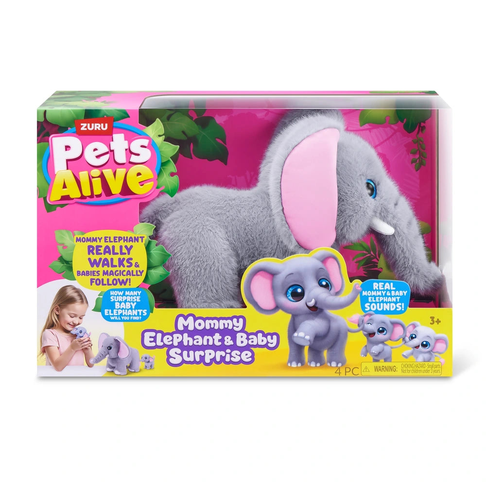 Pets Alive By Zuru Mommy Elephant And Baby Surprise Set