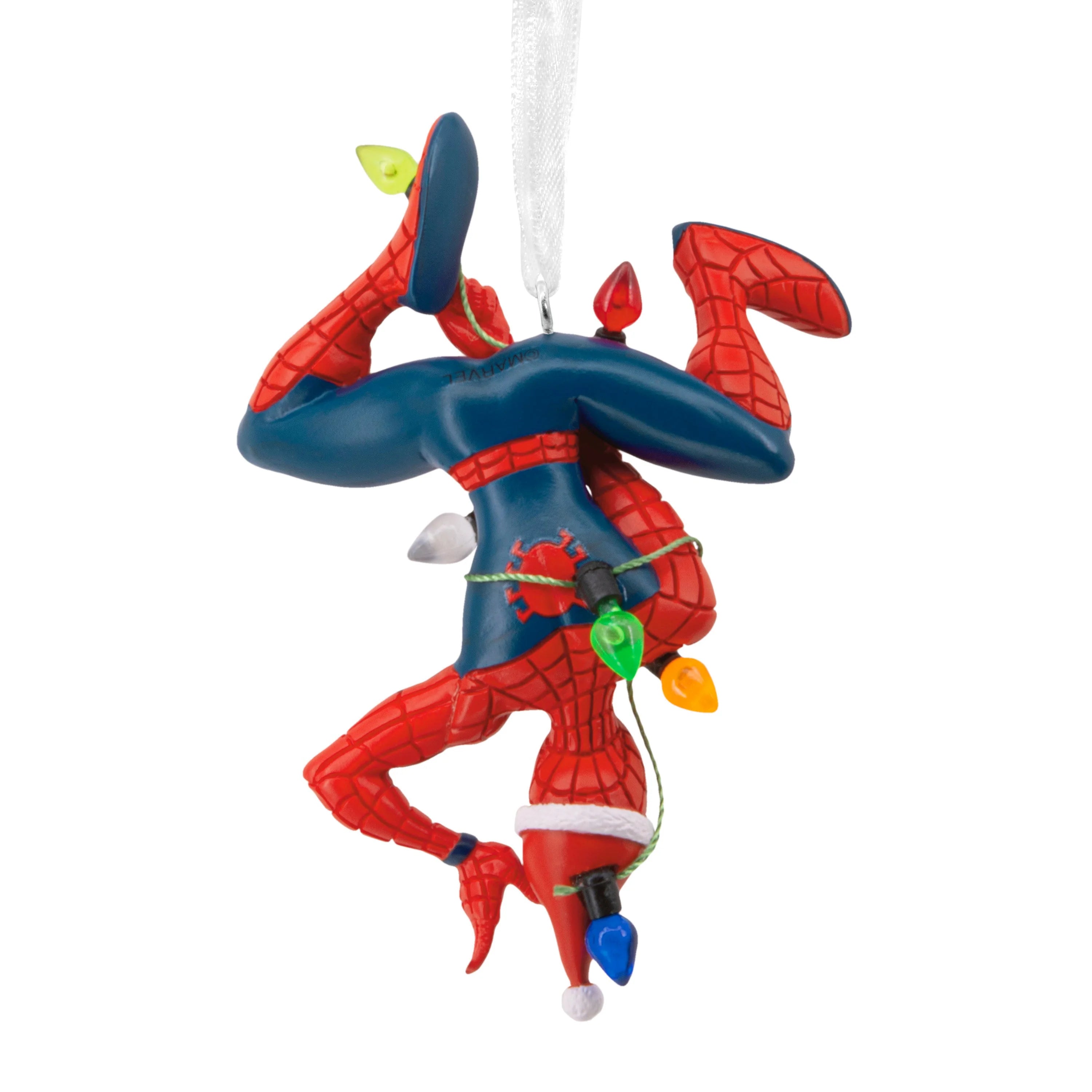 Hallmark Collectable Marvel Spider-Man Tangled In Fairy Lights Ornament