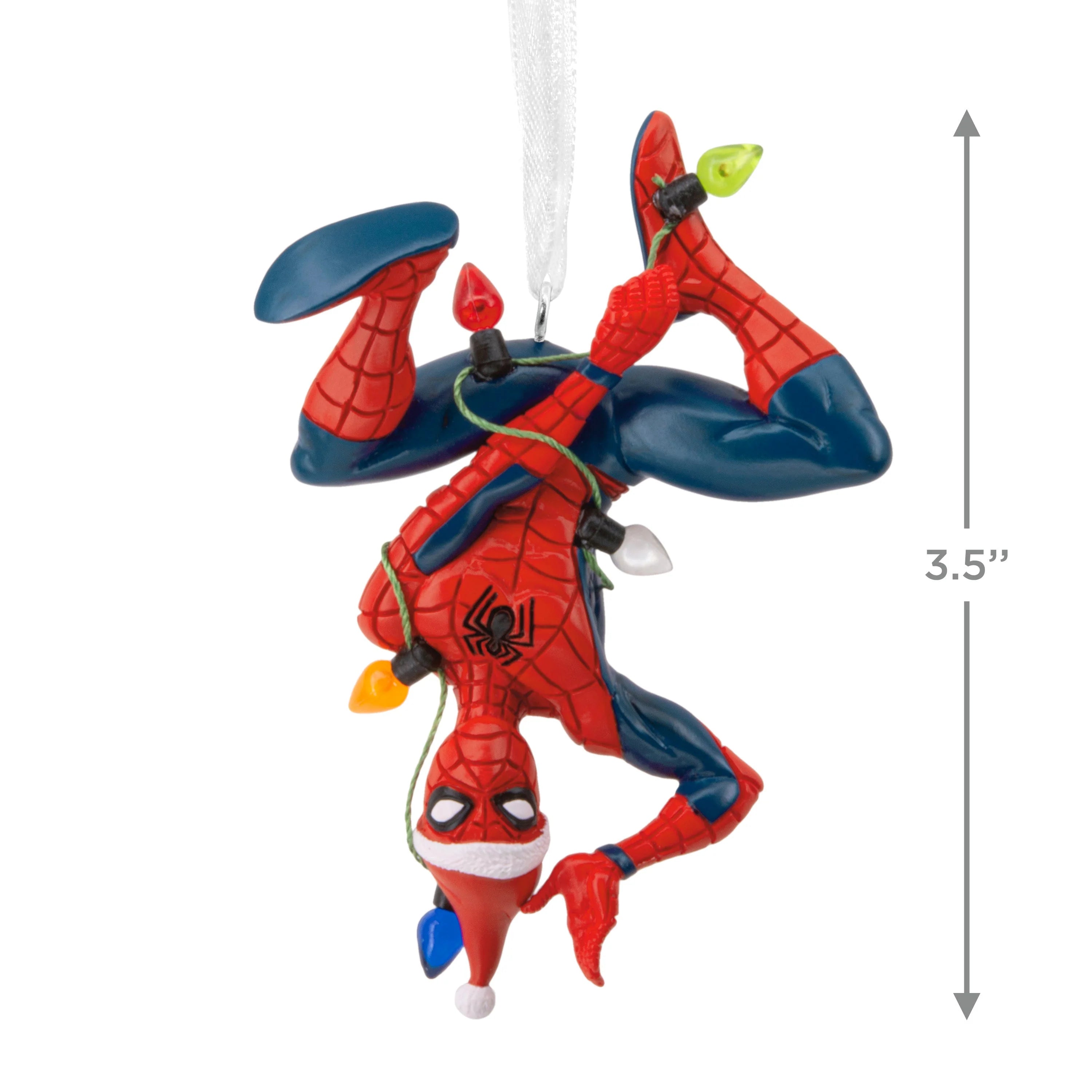 Hallmark Collectable Marvel Spider-Man Tangled In Fairy Lights Ornament