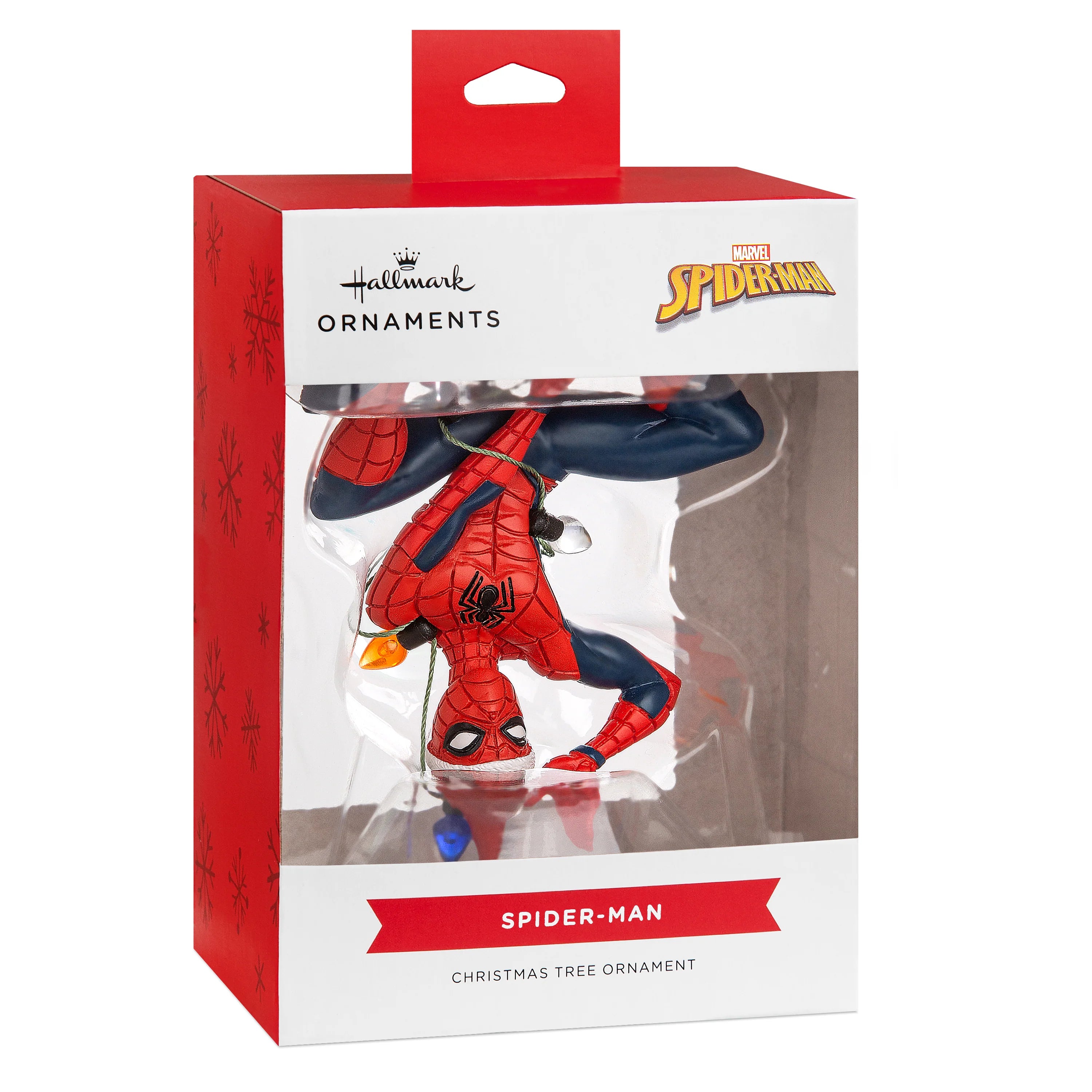 Hallmark Collectable Marvel Spider-Man Tangled In Fairy Lights Ornament