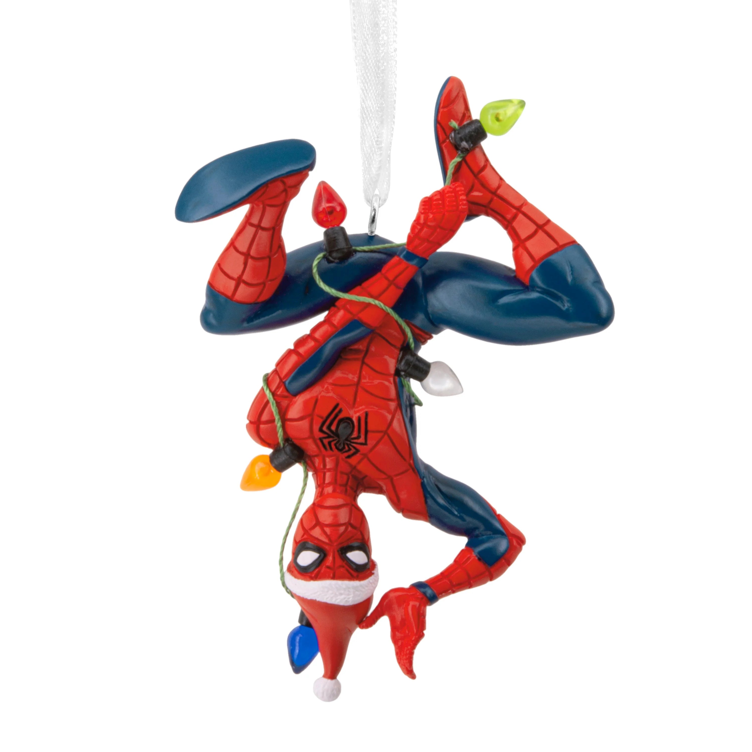 Hallmark Collectable Marvel Spider-Man Tangled In Fairy Lights Ornament