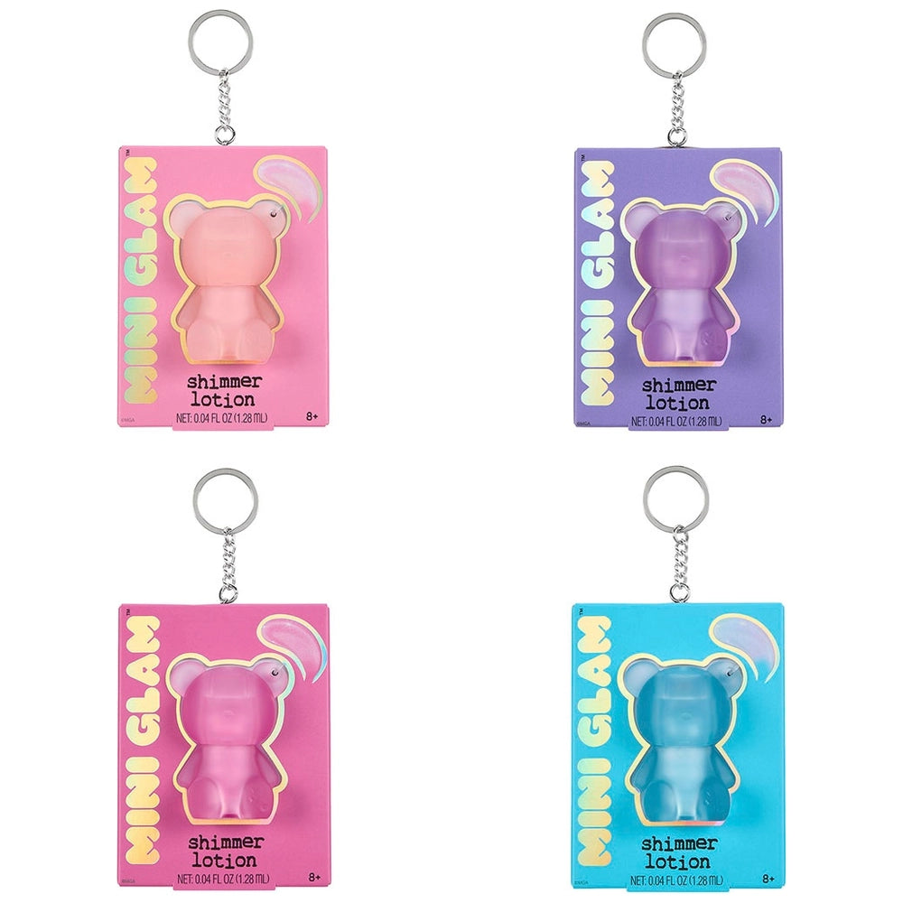 Mini Glam Teddy Bear Shimmer Lotion Keyring Assortment