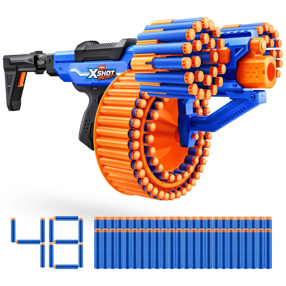 Xshot By Zuru Insanity Blaster Blitz Hammer With 48 Darts