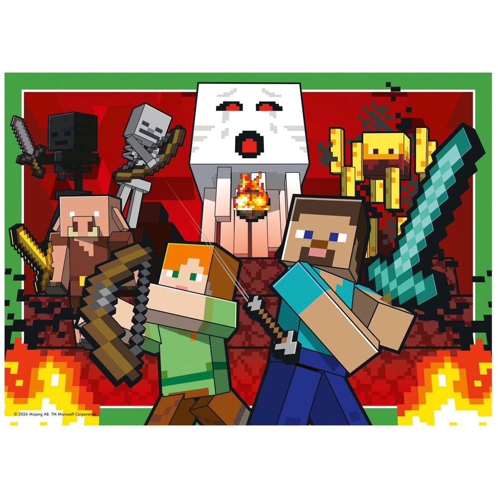 Ravensburger Minecraft Jigsaw Puzzles Bumper Pack 4 X 100 Pieces