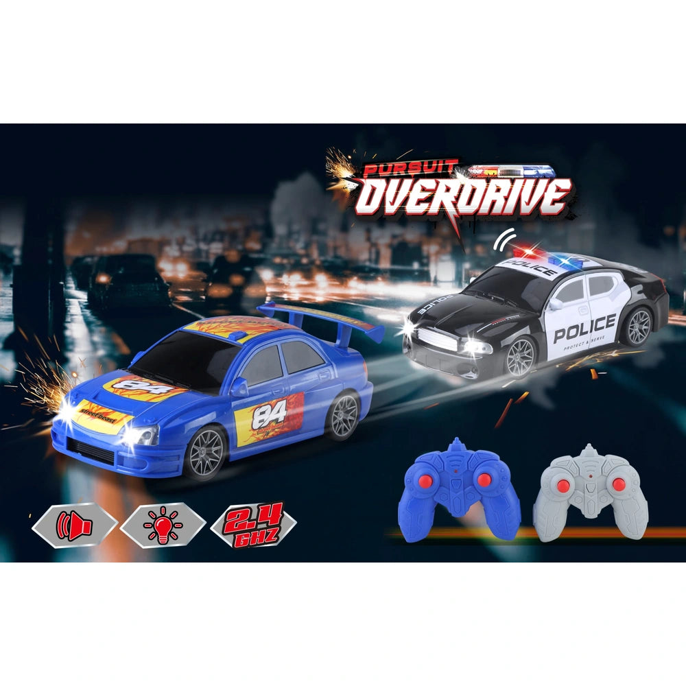 1:20 Pursuit Overdrive Remote Control Cars 2 Pack