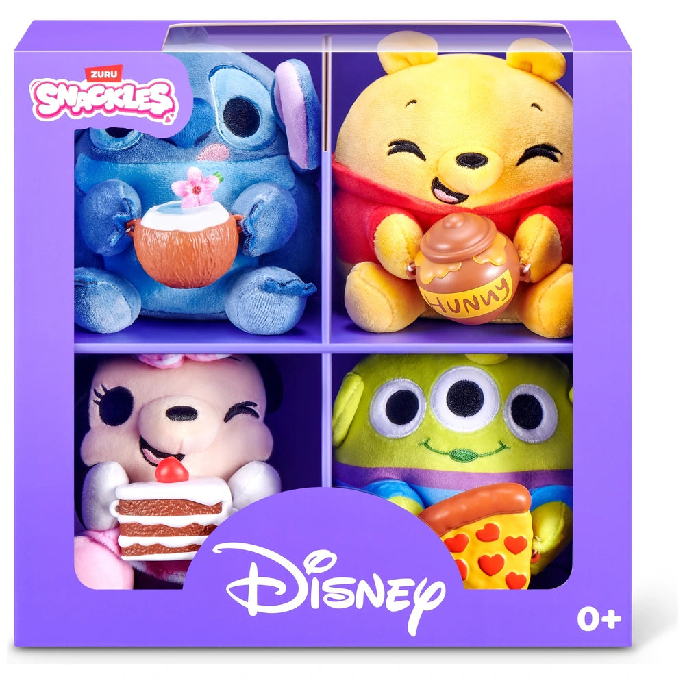 Snackles By Zuru Disney Plush 13Cm 4 Pack