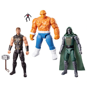 Marvel Avengers: Doomsday Action Figures Titan Series Thor, Doctor Doom, The Thing 3 Pack