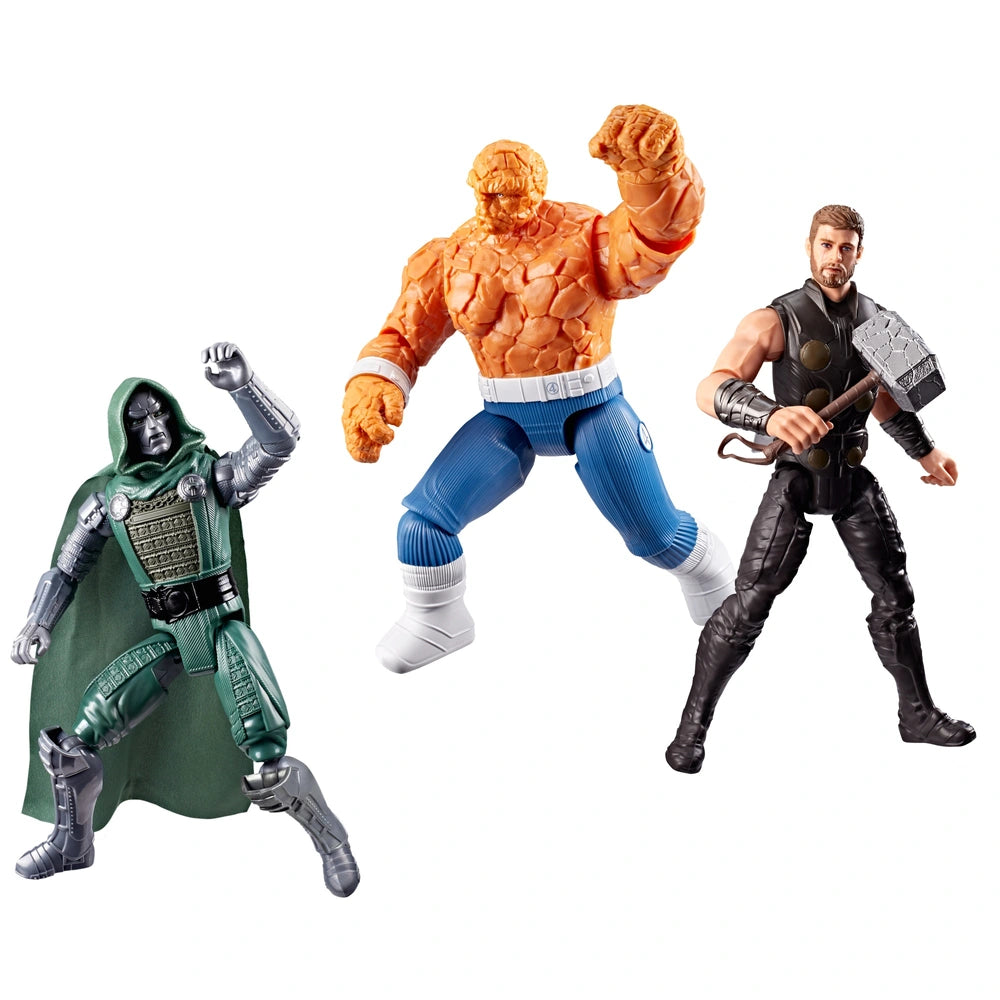 Marvel Avengers: Doomsday Action Figures Titan Series Thor, Doctor Doom, The Thing 3 Pack