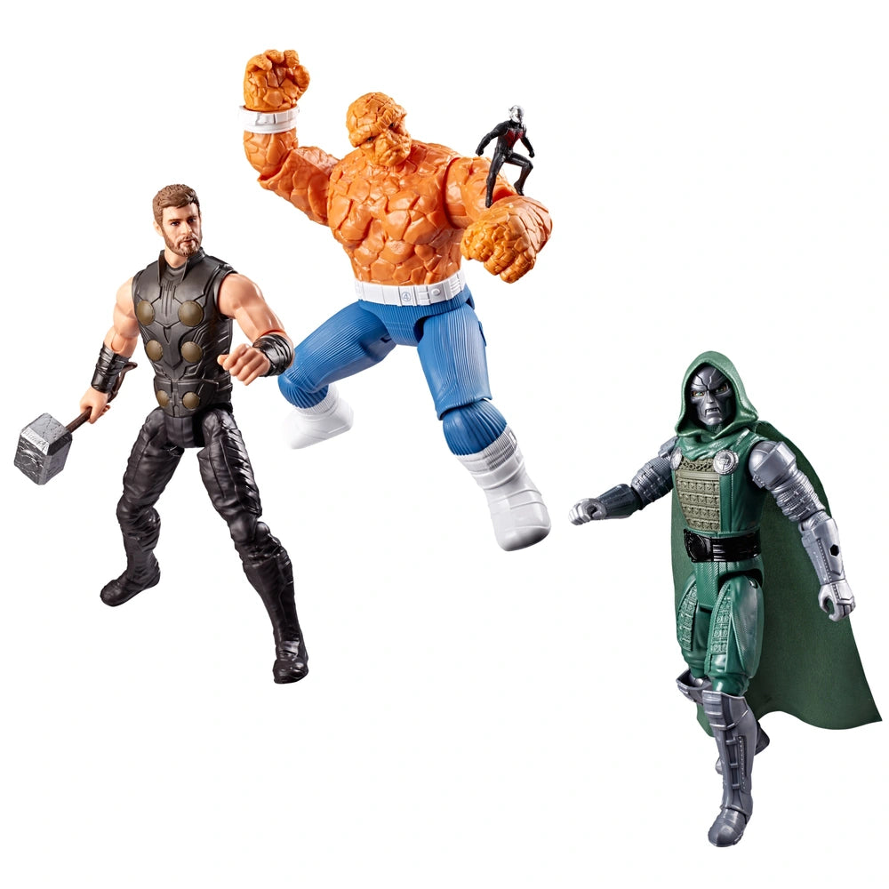 Marvel Avengers: Doomsday Action Figures Titan Series Thor, Doctor Doom, The Thing 3 Pack