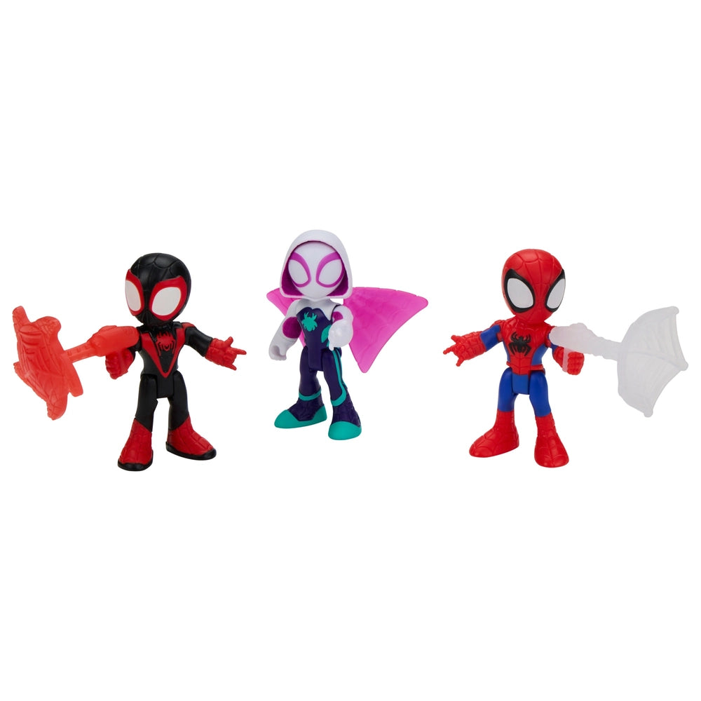 Marvel Spidey And His Amazing Friends Fantastic Pals Pack Action Figure Set 6 Poseable 3-Inch Figures With Accessories