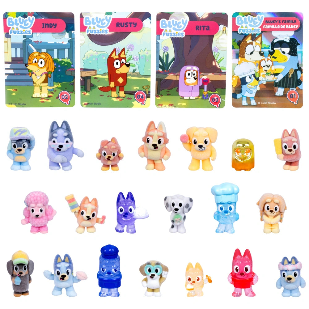 Bluey Fuzzies Figures Mega Collector 20 Pack Assortment
