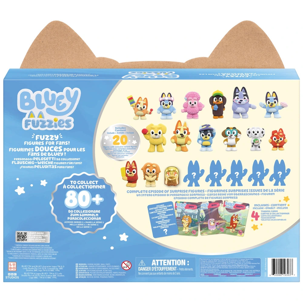 Bluey Fuzzies Figures Mega Collector 20 Pack Assortment