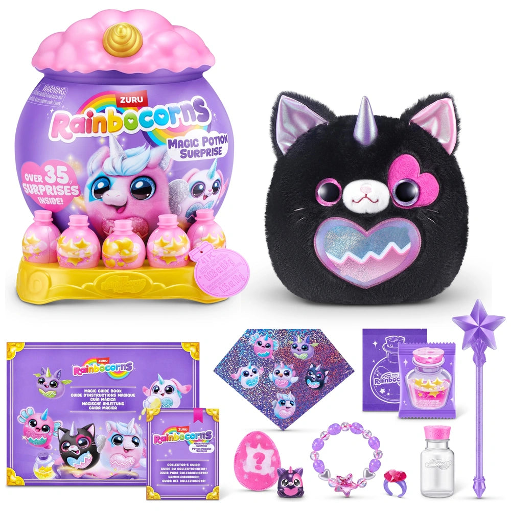 Rainbocorns By Zuru Magic Potion Surprise Plush Black Cat