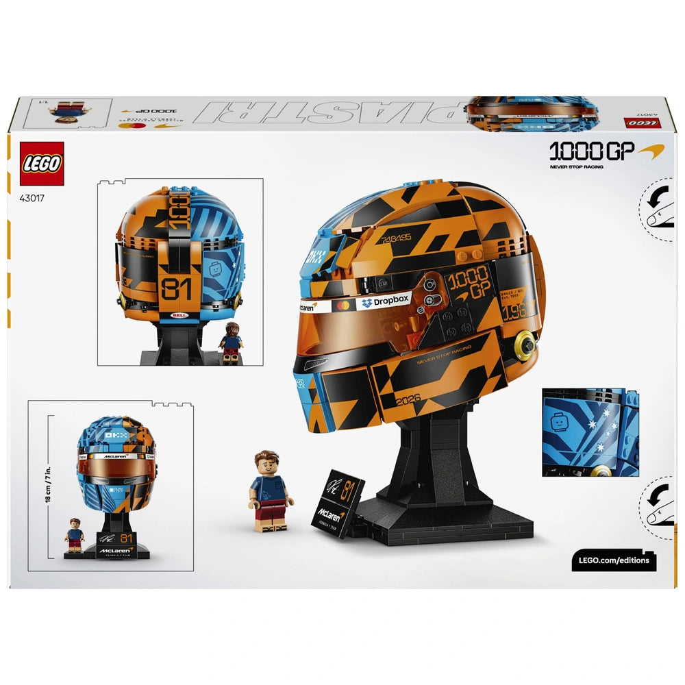 Lego Editions Mclaren Mastercard F1 Team Oscar Piastri Helmet 43017
