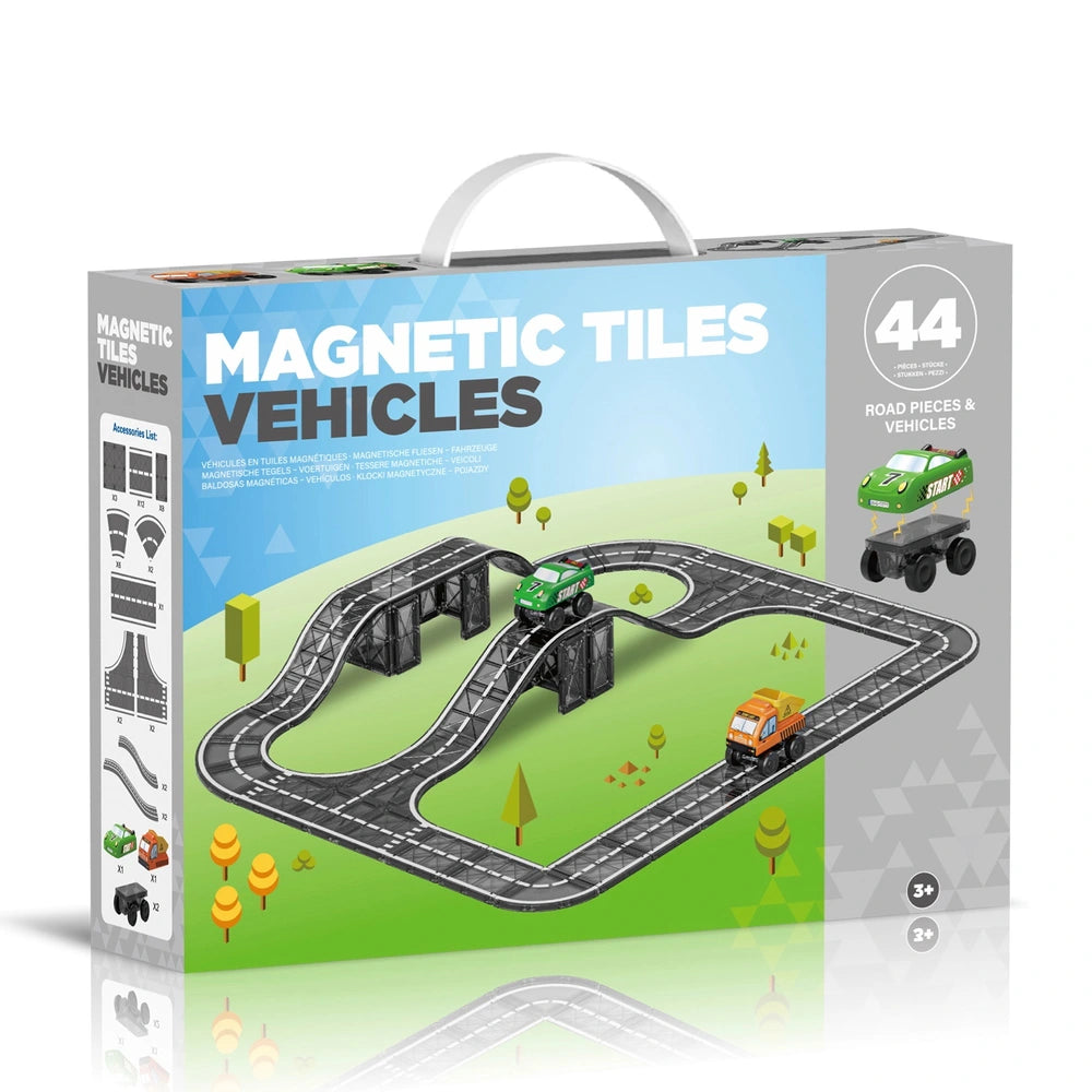 Magnetic Tiles Vehicles 44-Piece Set