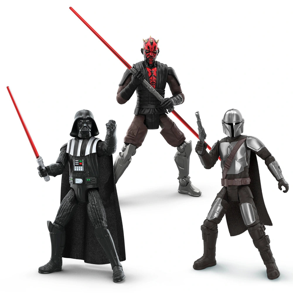Star Wars Titan Series Action Figures Darth Vader, Darth Maul And The Mandalorian 3 Pack 30Cm