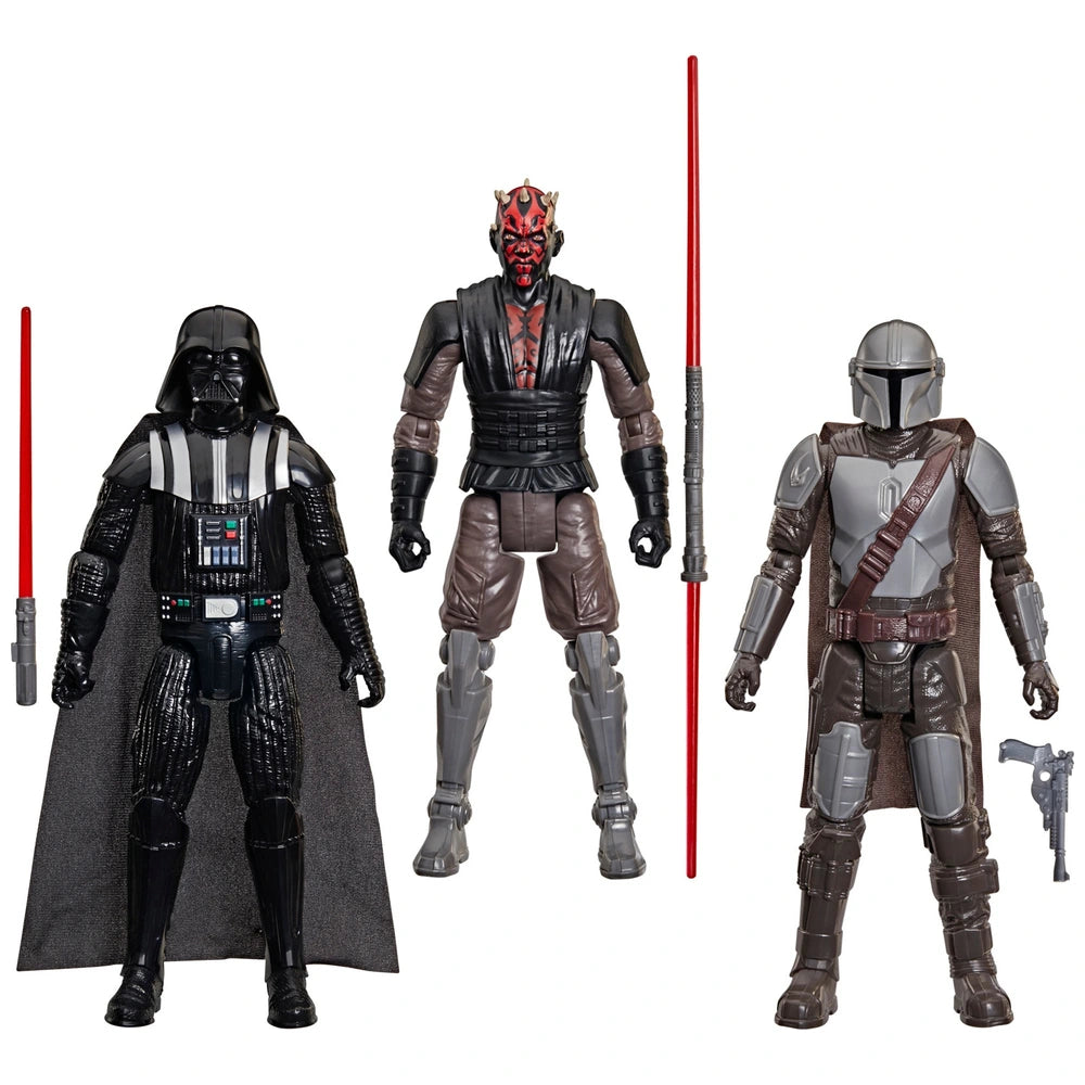 Star Wars Titan Series Action Figures Darth Vader, Darth Maul And The Mandalorian 3 Pack 30Cm