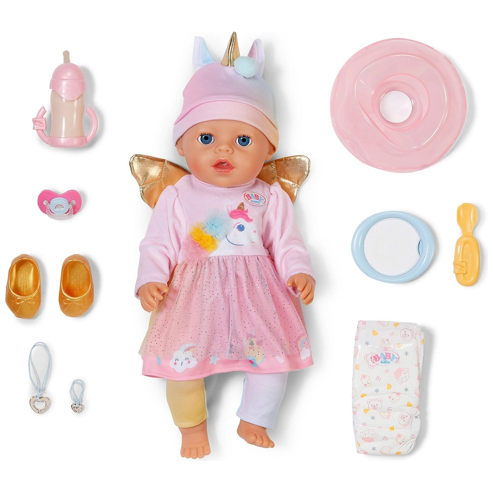 Baby Born Doll Click And Play Unicorn Emma 43Cm