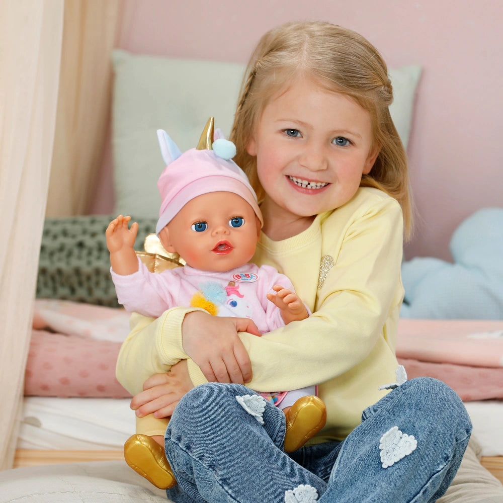 Baby Born Doll Click And Play Unicorn Emma 43Cm