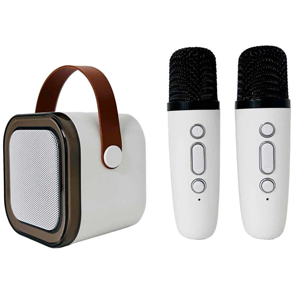 Popsing Led Light-Up Wireless Karaoke Set White