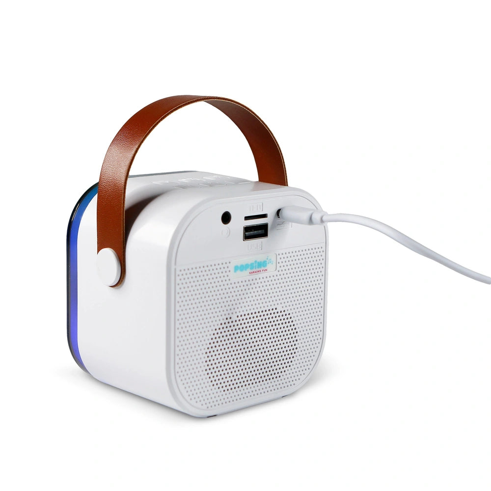 Popsing Led Light-Up Wireless Karaoke Set White