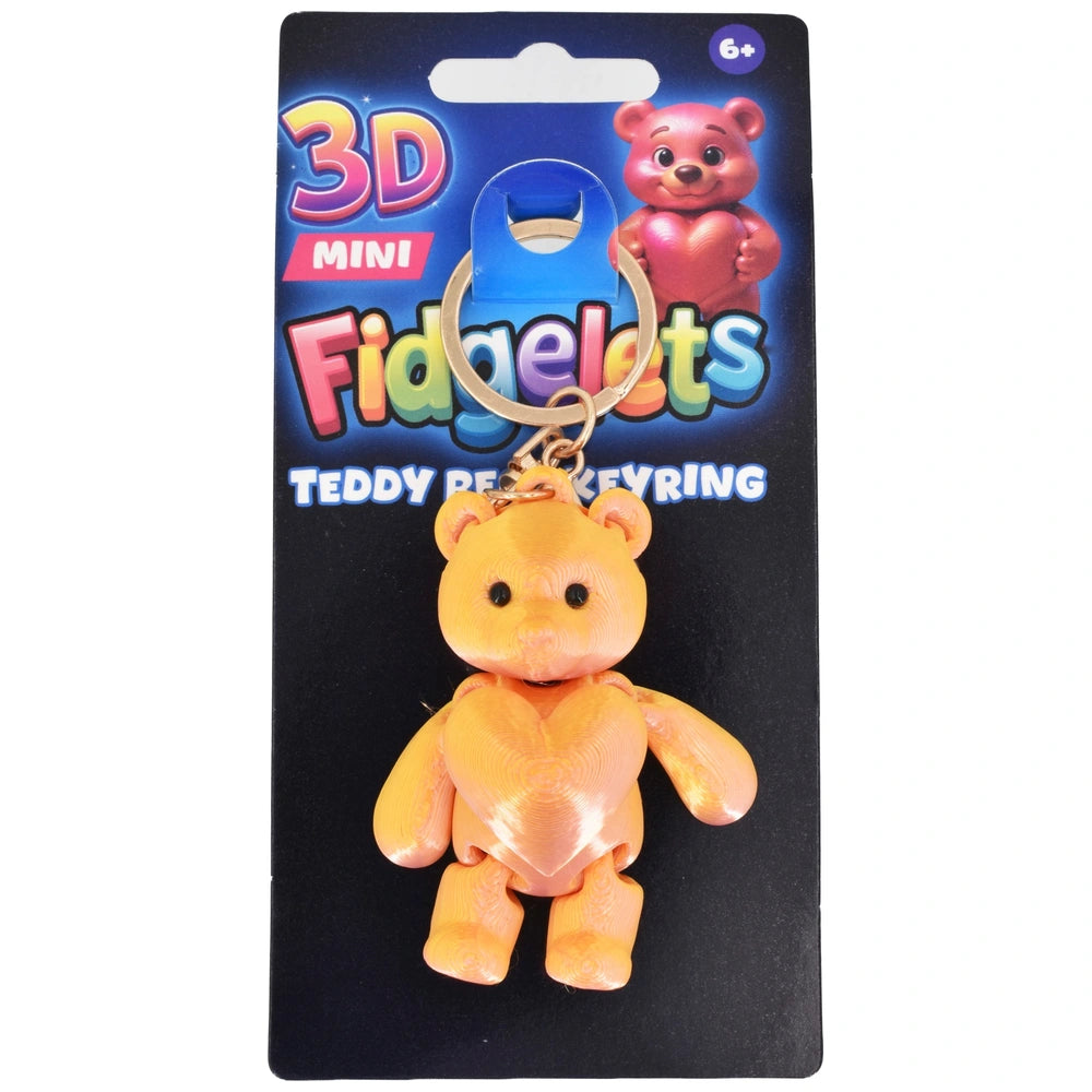 Fidgelets 3D Mini Teddy Keyrings