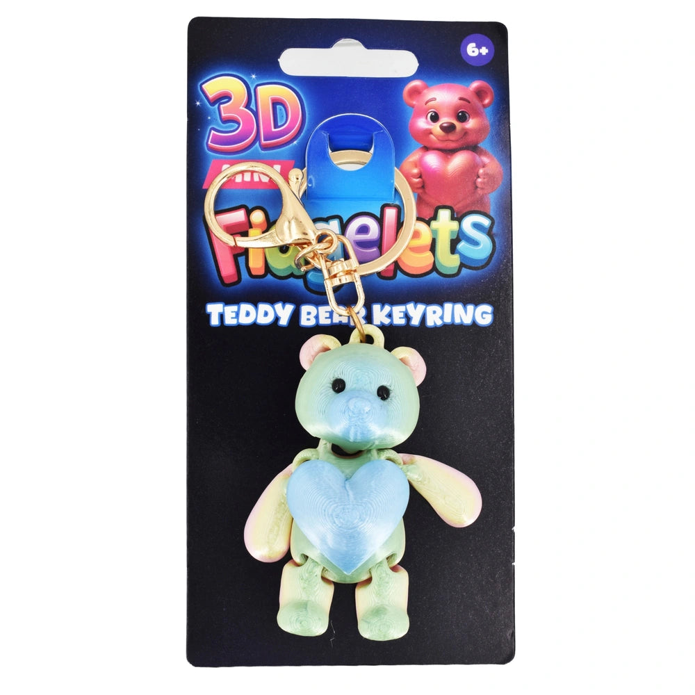 Fidgelets 3D Mini Teddy Keyrings
