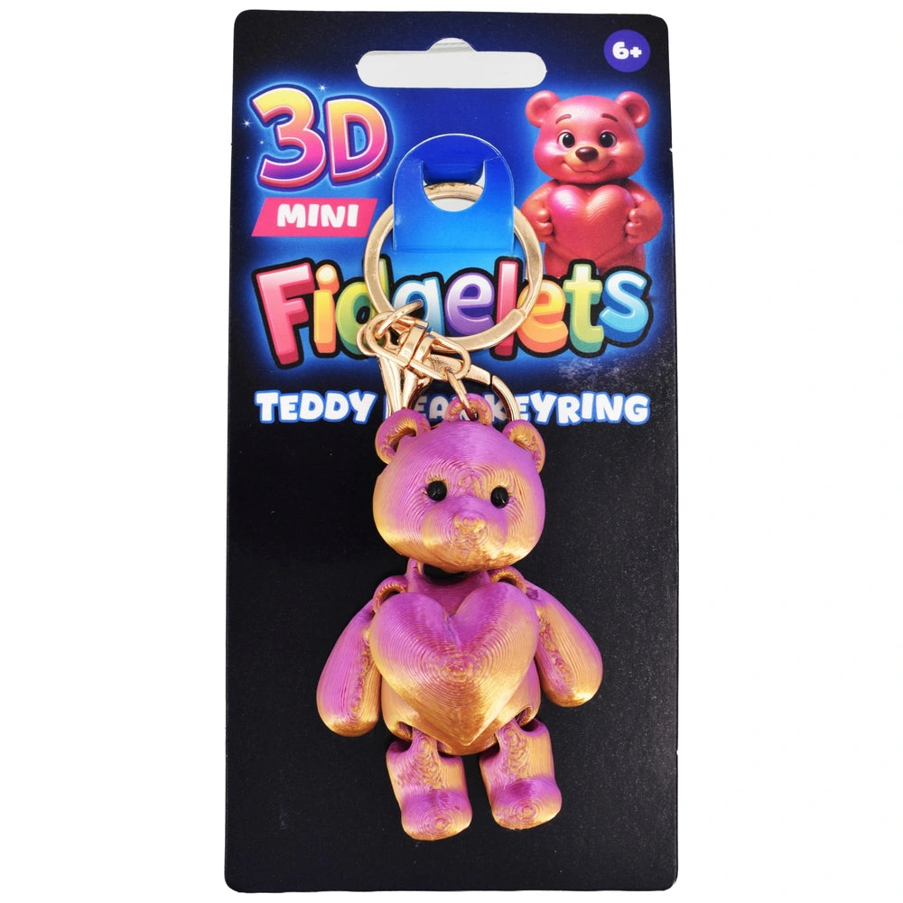 Fidgelets 3D Mini Teddy Keyrings