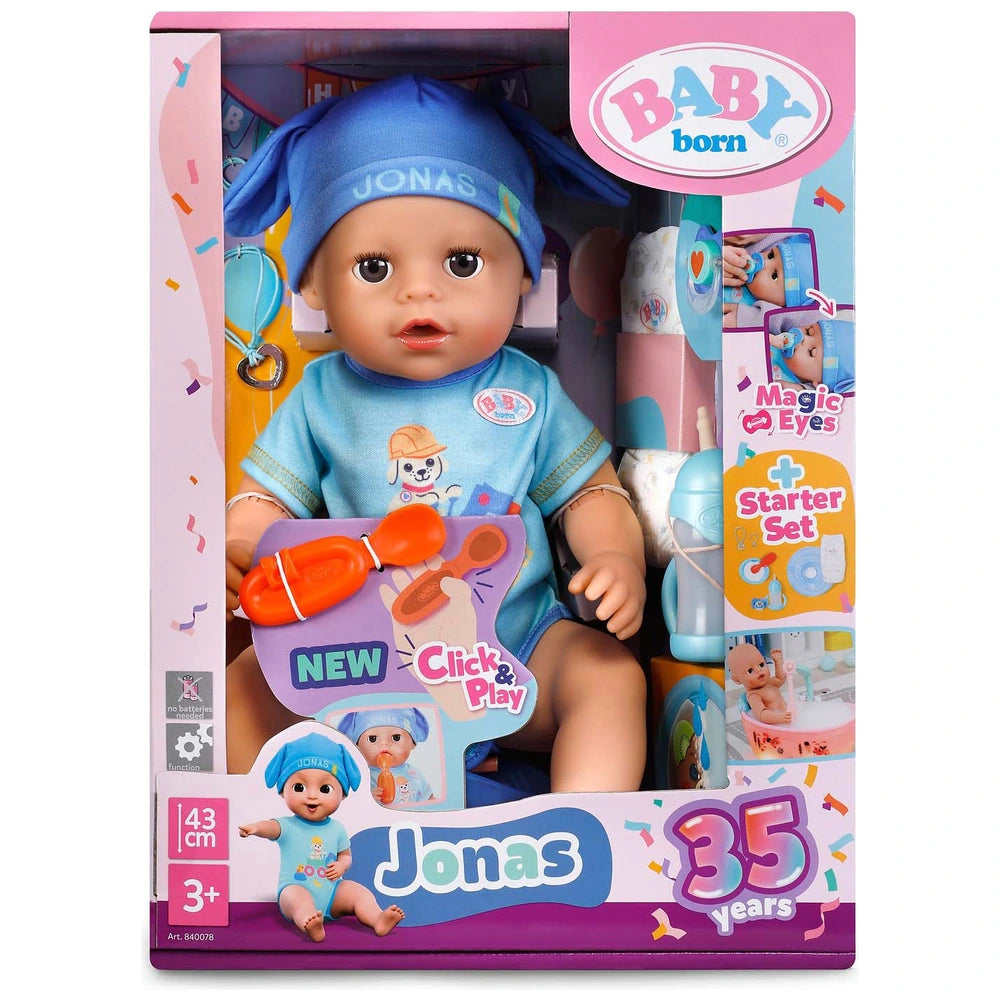 Baby Born Doll Click And Play Jonas 43Cm