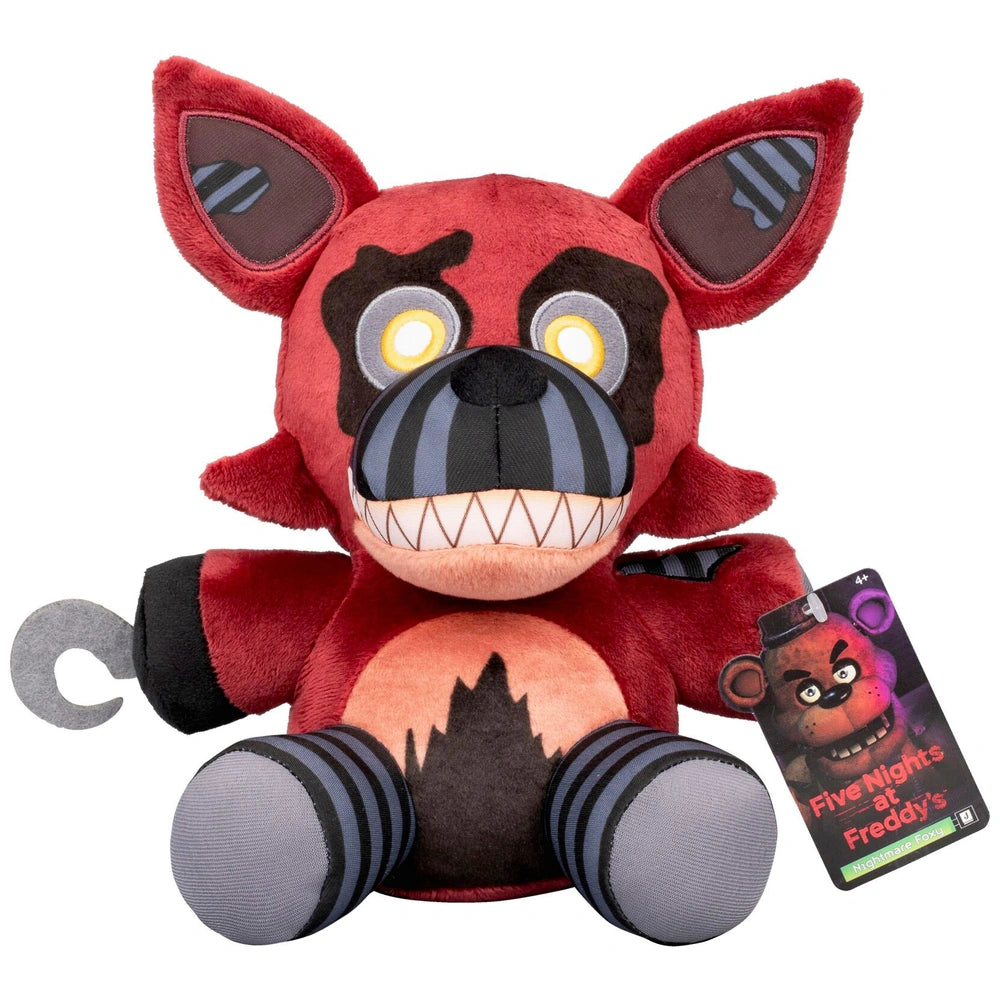 Five Nights At Freddy's Nightmare Foxy Plush Stuffie With Glow-In-The-Dark Eyes 20Cm
