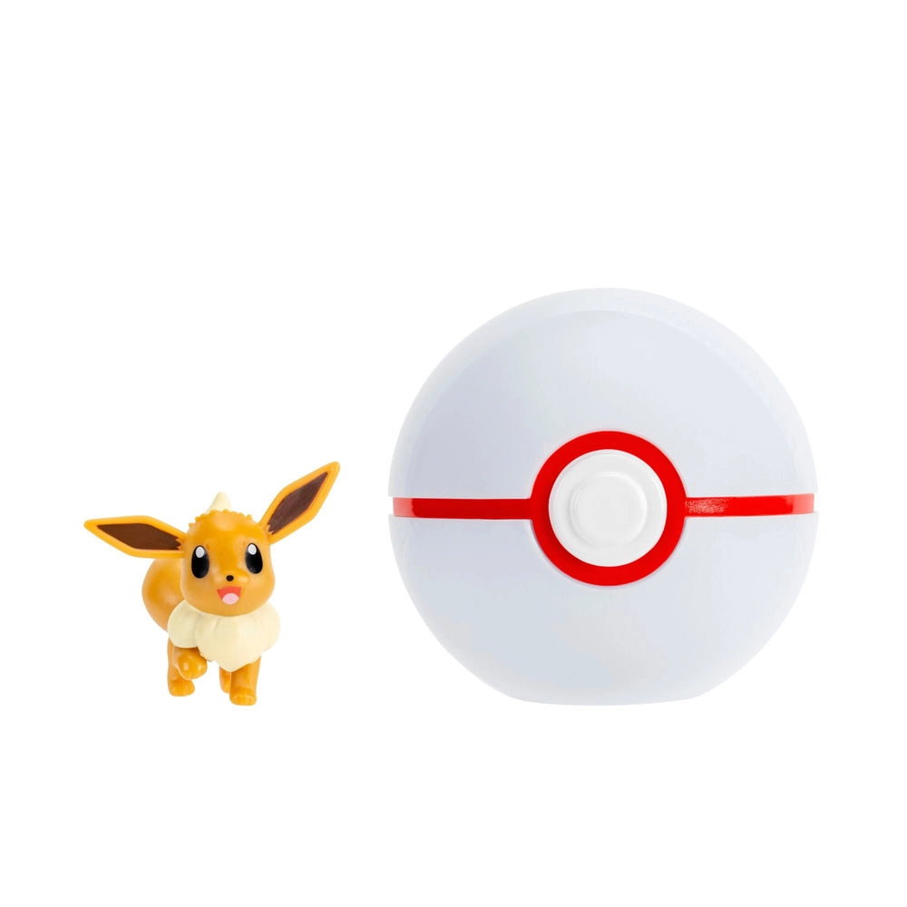 Pokémon Clip N' Go Poké Ball With Eevee Battle Figure