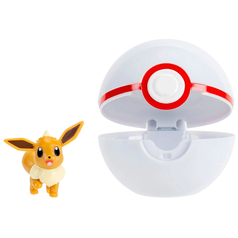 Pokémon Clip N' Go Poké Ball With Eevee Battle Figure