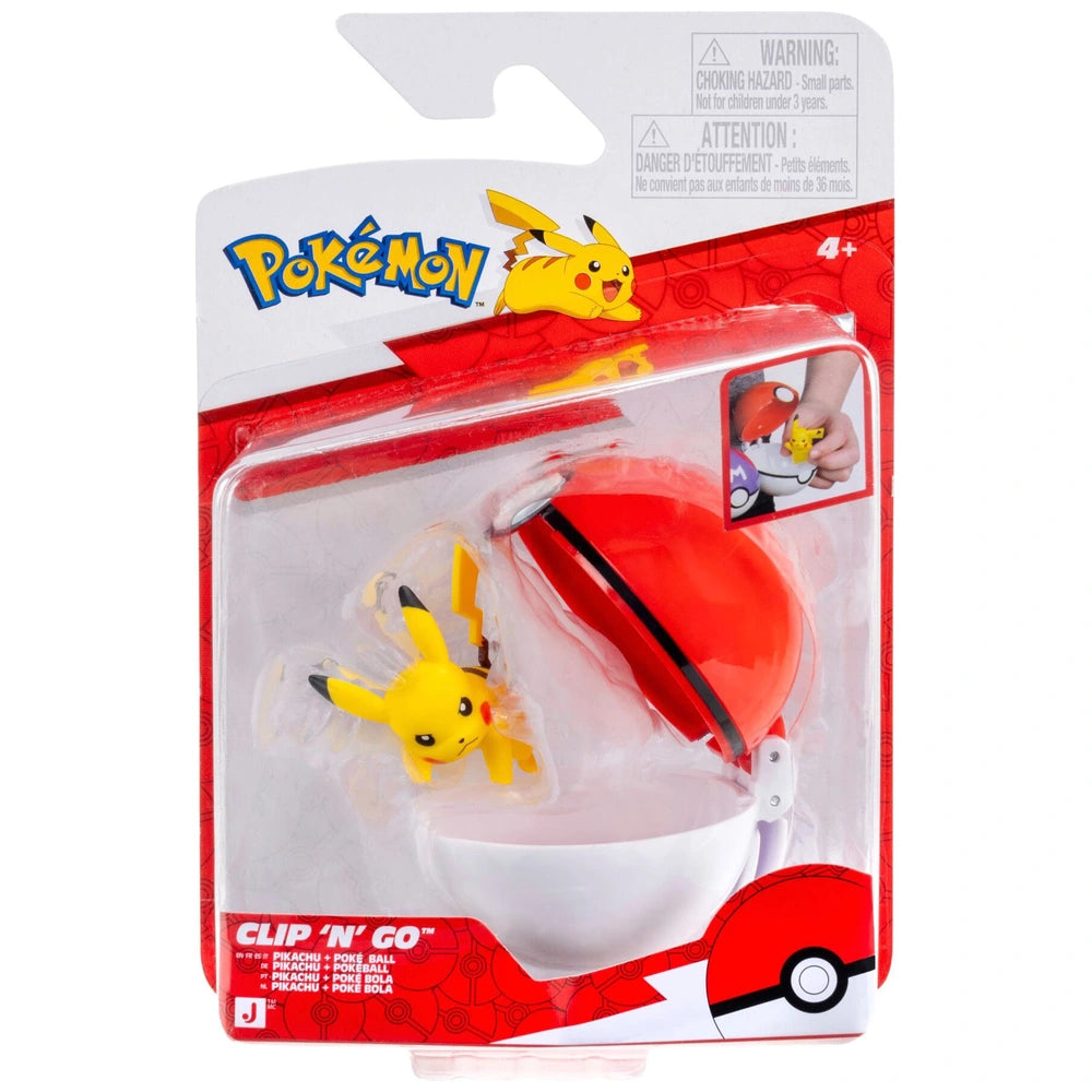 Pokémon Clip 'N' Go Pack Poké Ball And Pikachu Battle Figure