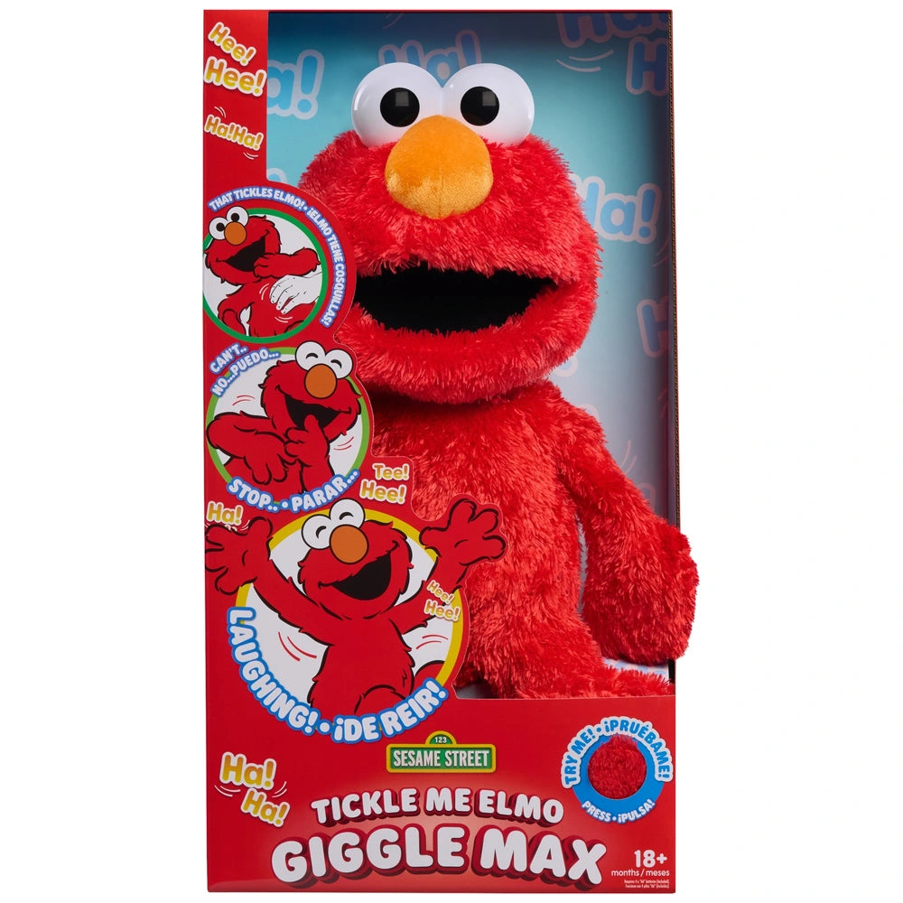 Sesame Street Tickle Me Elmo Giggle Max Interactive Toy