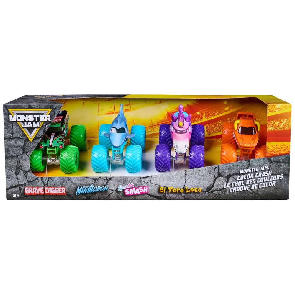 Monster Jam 1:64 Color Crash Trucks 4 Pack
