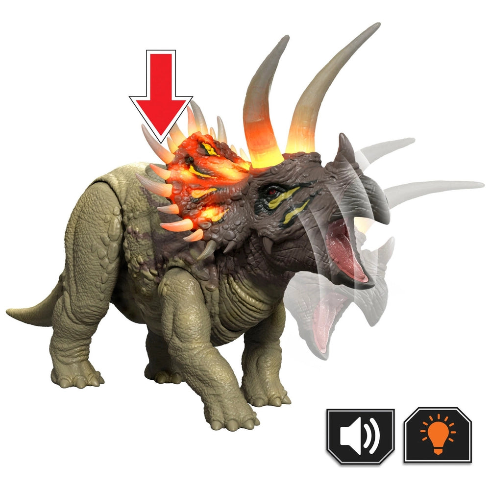 Jurassic World Survival Wild Roar Dinosaur Action Figure Triceratops