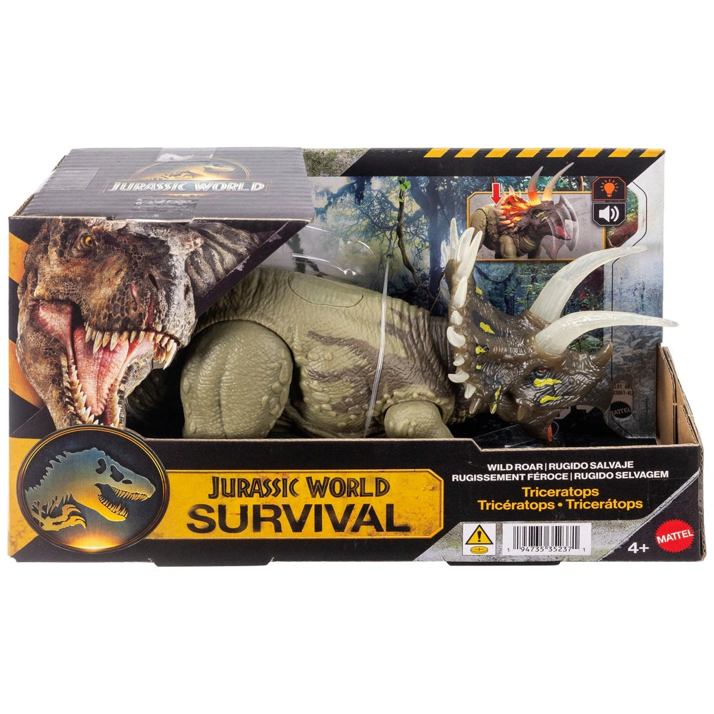 Jurassic World Survival Wild Roar Dinosaur Action Figure Triceratops