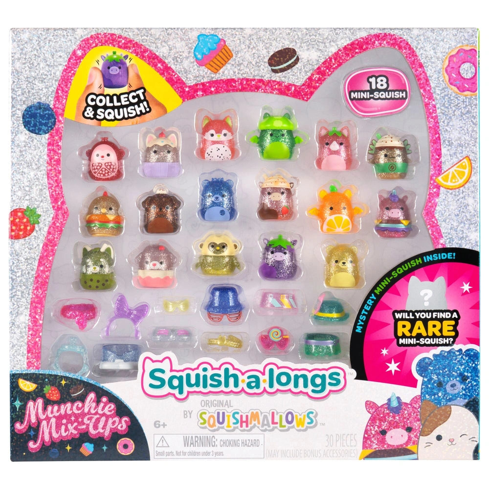 Original Squishmallows Squish-A-Longs Mini-Squish Glitter 18 Pack (Wave 5)
