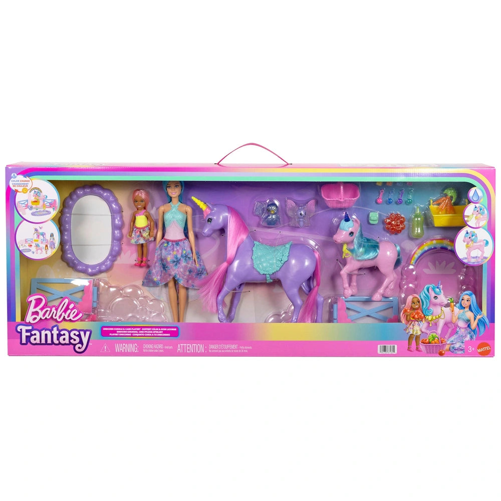 Barbie Unicorn Cuddle N Care Playset
