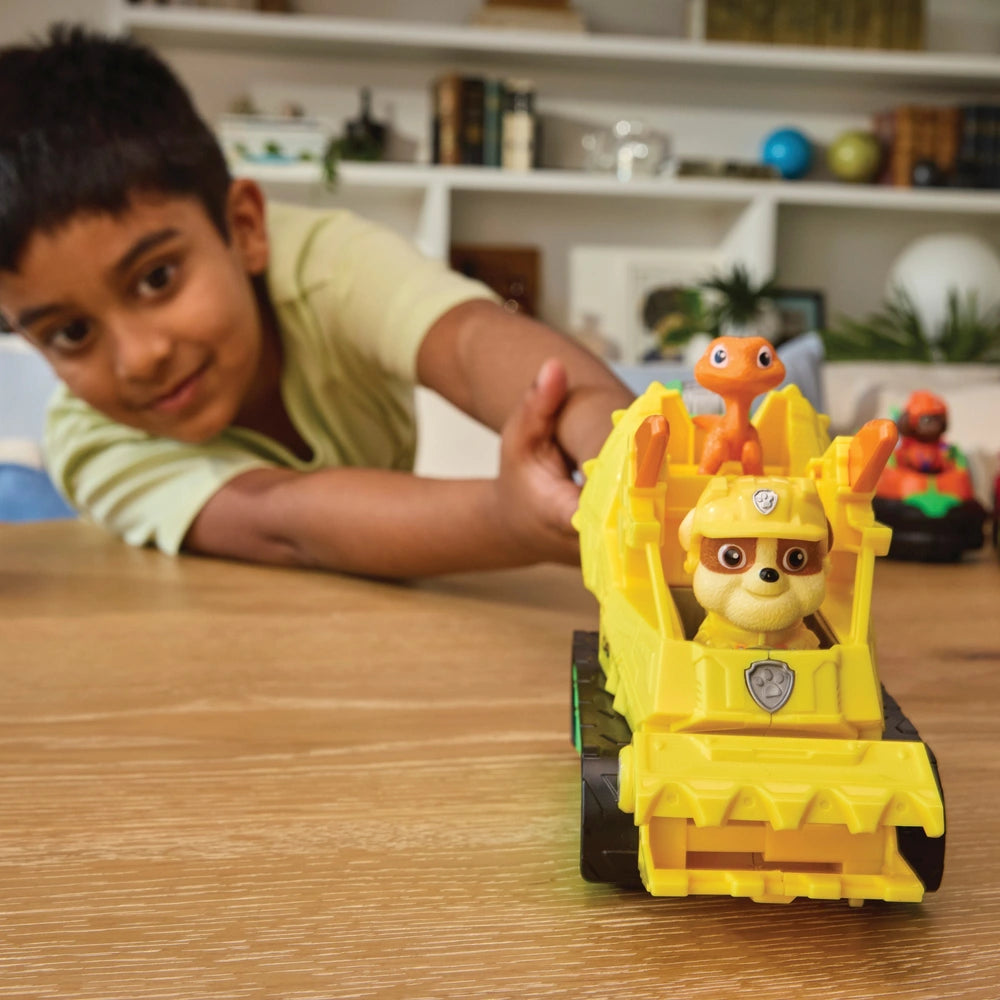 Paw Patrol: The Dino Movie Vehicle Rubble Dino Rescue Bulldozer