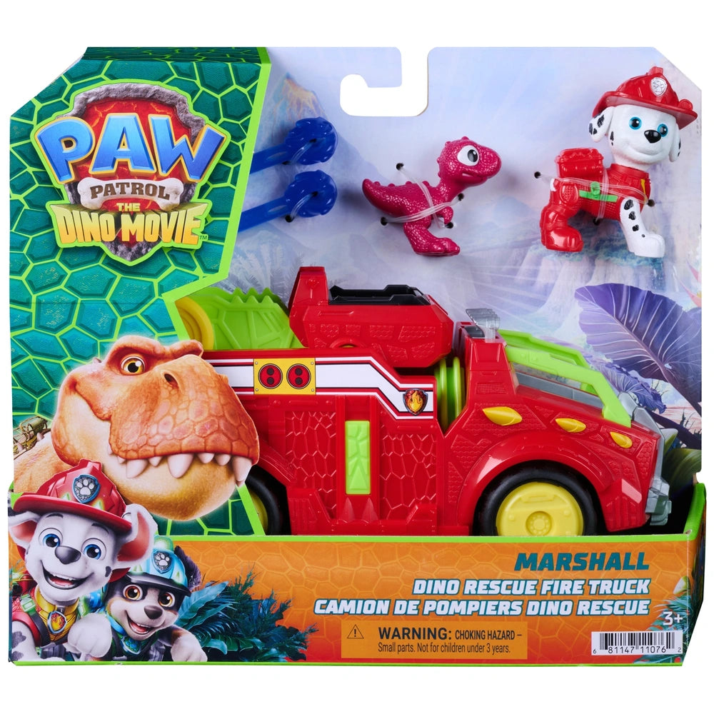 Paw Patrol: The Dino Movie Vehicle Marshall Dino Rescue Fire Truck